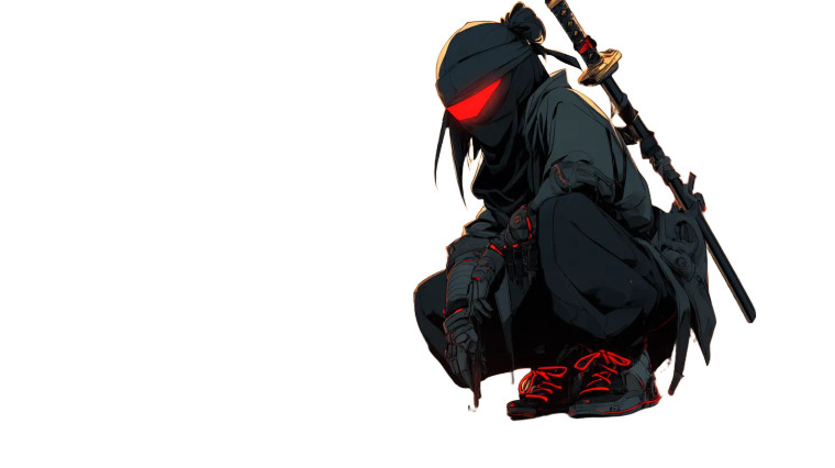 Cyberpunk Ninja V2 Vinyl Car Decal Sticker – Waterproof & UV-Resistant 8"