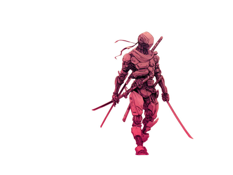 Cyborg Ninja V2 Vinyl Car Decal Sticker – Waterproof & UV-Resistant 8"
