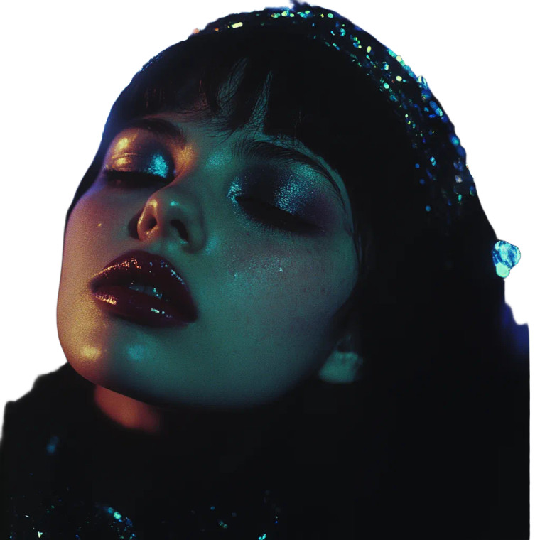 Retro-Futuristic Girl Vinyl Car Decal Sticker – Waterproof & UV-Resistant 8"