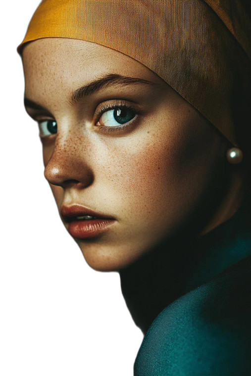 Girl Pearl Earring Vinyl Car Decal Sticker – Waterproof & UV-Resistant 8"