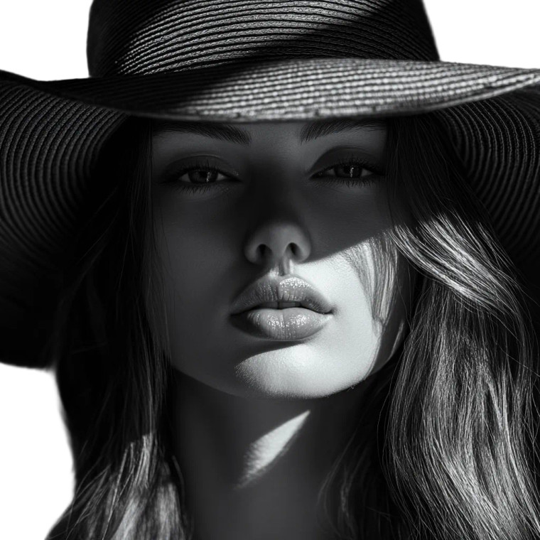 Elegant Hat Portrait V3 Vinyl Car Decal Sticker – Waterproof & UV-Resistant 8"