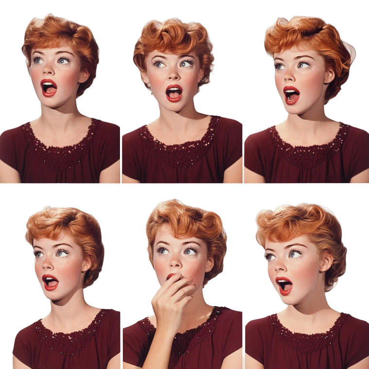 1960S Women Expressions Vinyl Car Decal Sticker – Waterproof & UV-Resistant 8"