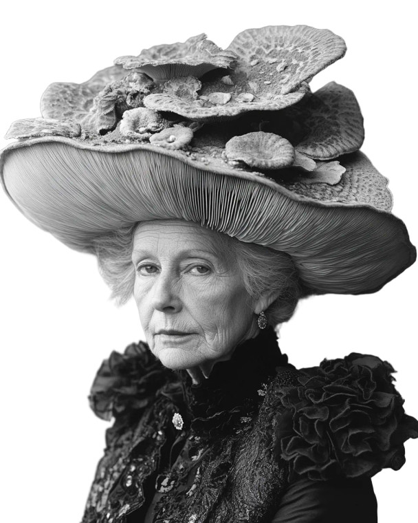 Mushroom Hat Portrait Vinyl Car Decal Sticker – Waterproof & UV-Resistant 8"