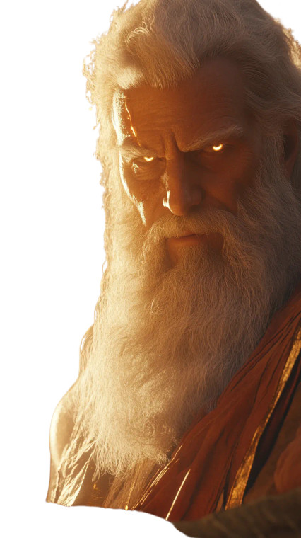 Moses Divine Power Vinyl Car Decal Sticker – Waterproof & UV-Resistant 8"