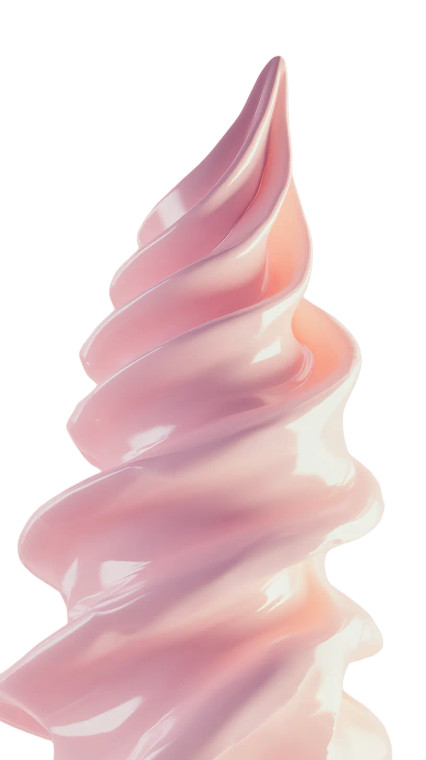 Pastel Spiral Ice Cream Vinyl Car Decal Sticker – Waterproof & UV-Resistant 8"