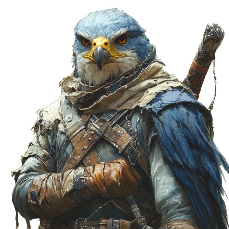 Aarakocra Character V2 Vinyl Car Decal Sticker – Waterproof & UV-Resistant 8"