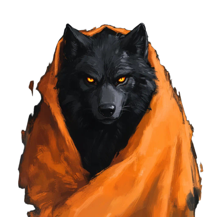 Black Werewolf Blanket Vinyl Car Decal Sticker – Waterproof & UV-Resistant 8"