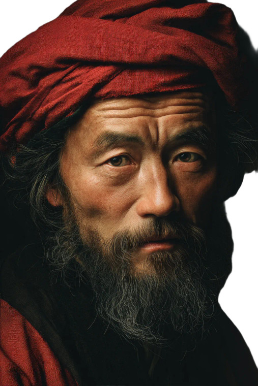 Tibetan Portrait Vinyl Car Decal Sticker – Waterproof & UV-Resistant 8"