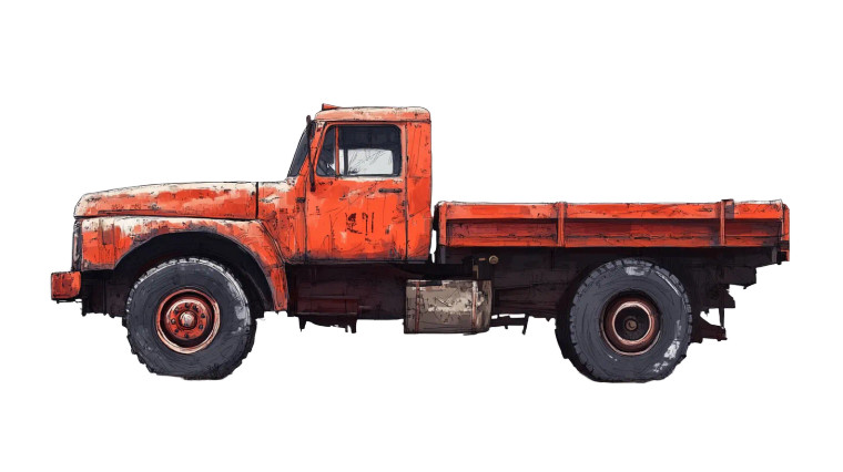 Simple Truck Vinyl Car Decal Sticker – Waterproof & UV-Resistant 8"