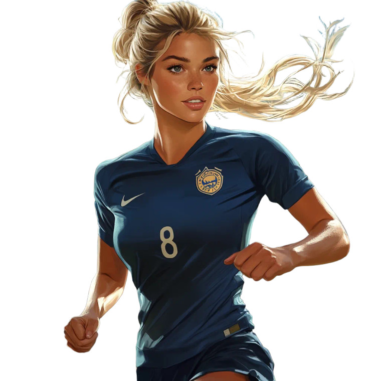 Soccer Player Sprinting Vinyl Car Decal Sticker – Waterproof & UV-Resistant 8"