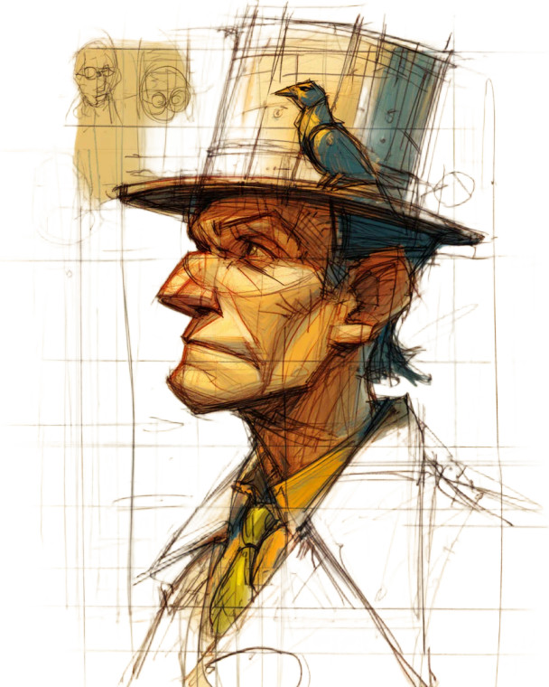 Steampunk Detective Concept Vinyl Car Decal Sticker – Waterproof & UV-Resistant 8"