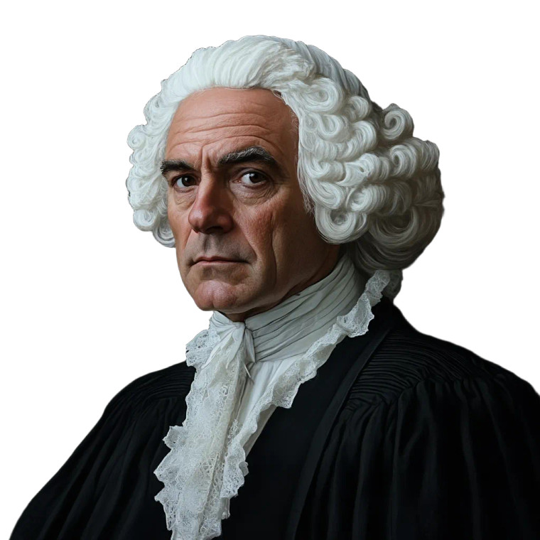 Judge With Wig Vinyl Car Decal Sticker – Waterproof & UV-Resistant 8"