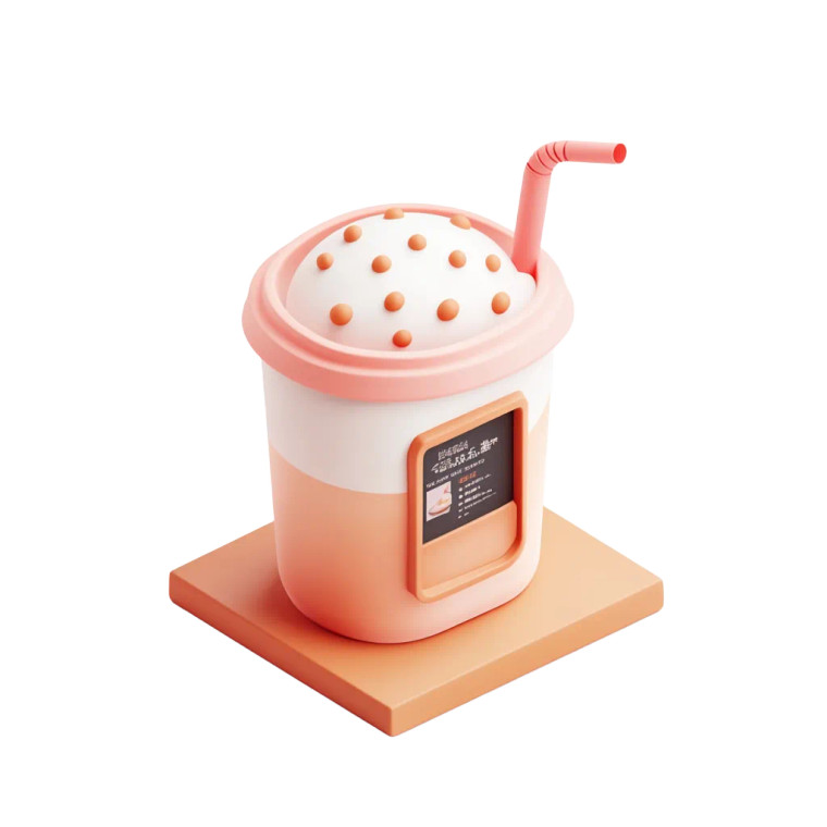 Milk Tea Icon Vinyl Car Decal Sticker – Waterproof & UV-Resistant 8"