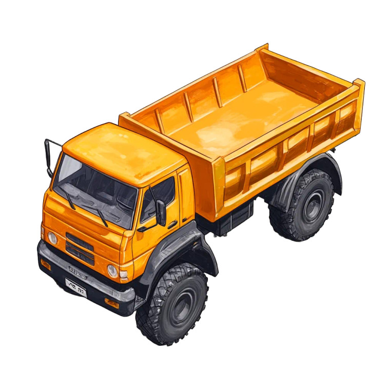 Toy Kamaz Top Vinyl Car Decal Sticker – Waterproof & UV-Resistant 8"