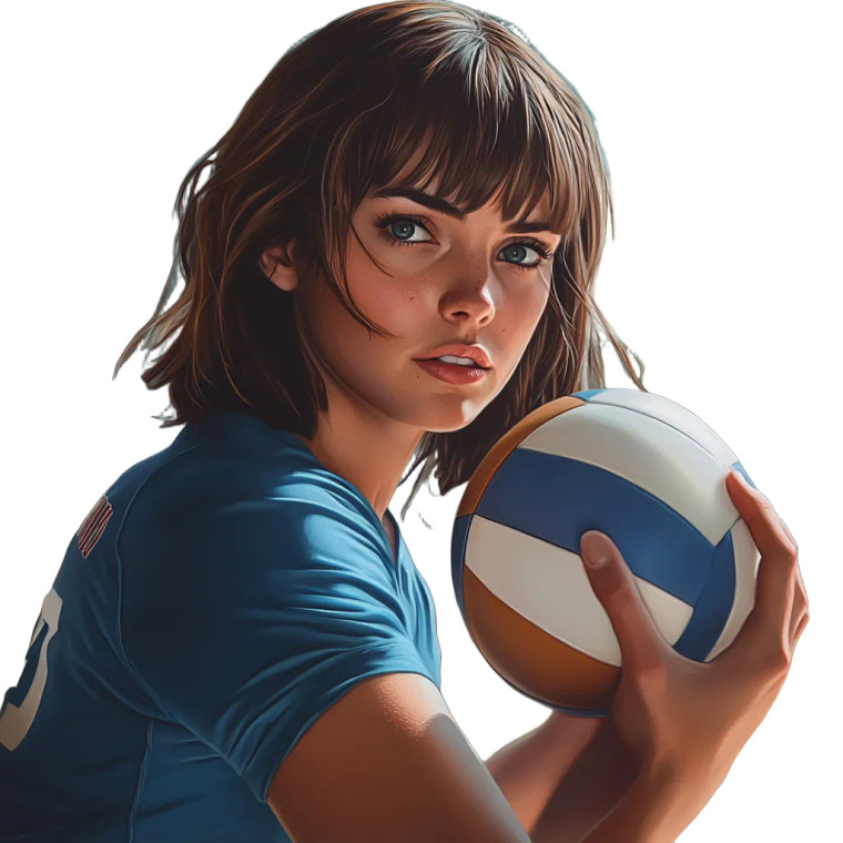 Slavic Volleyball Player Vinyl Car Decal Sticker – Waterproof & UV-Resistant 8"