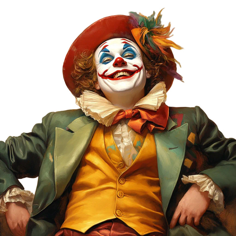 Happy Clown Painting Vinyl Car Decal Sticker – Waterproof & UV-Resistant 8"