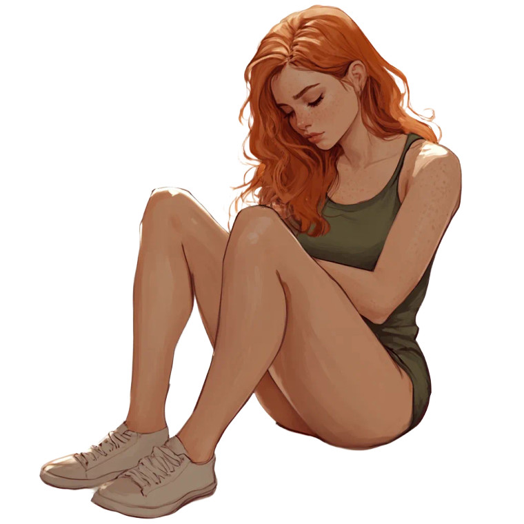 Ginger Girl Vinyl Car Decal Sticker – Waterproof & UV-Resistant 8"