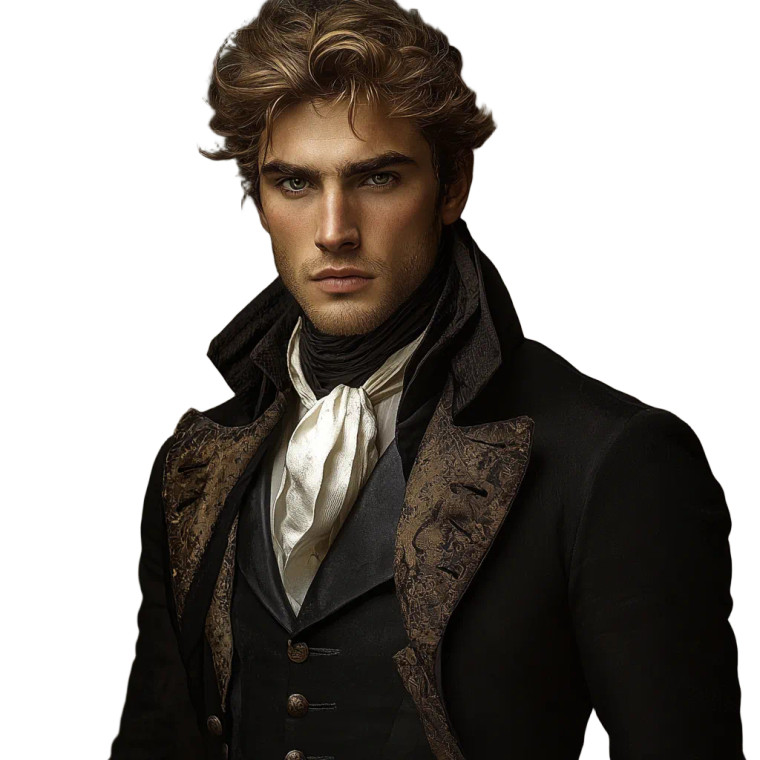 Enigmatic Regency Gentleman Vinyl Car Decal Sticker – Waterproof & UV-Resistant 8"