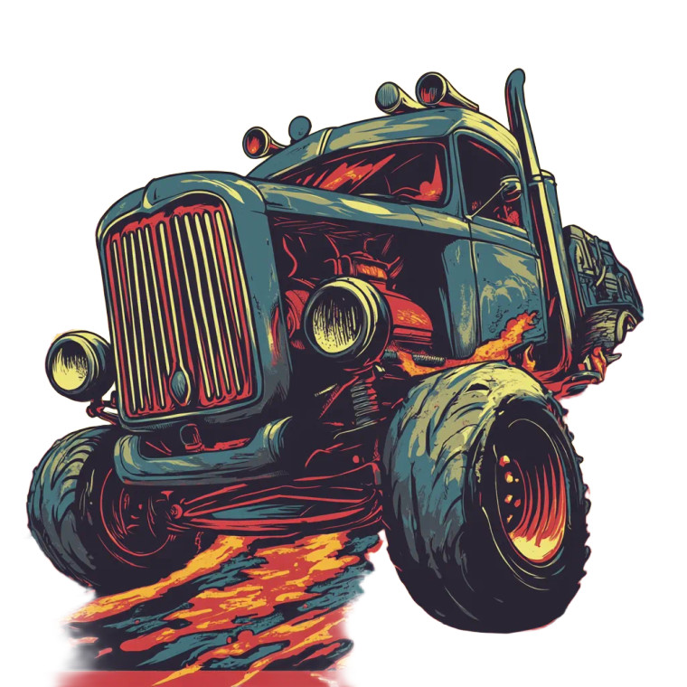 Truck Driver Tarot Vinyl Car Decal Sticker – Waterproof & UV-Resistant 8"