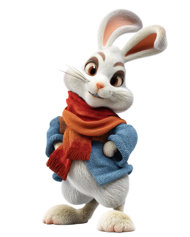 Stylish Cartoon Rabbit Vinyl Car Decal Sticker – Waterproof & UV-Resistant 8"