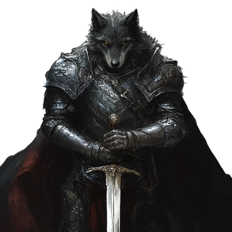 Dark Armored Wolf Vinyl Car Decal Sticker – Waterproof & UV-Resistant 8"