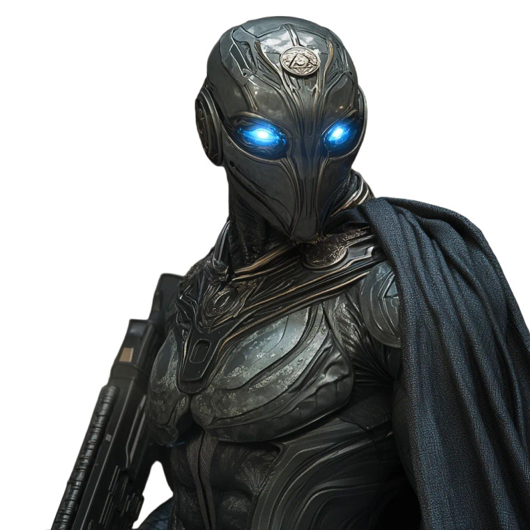 Cyberpunk Alien Soldier Vinyl Car Decal Sticker – Waterproof & UV-Resistant 8"