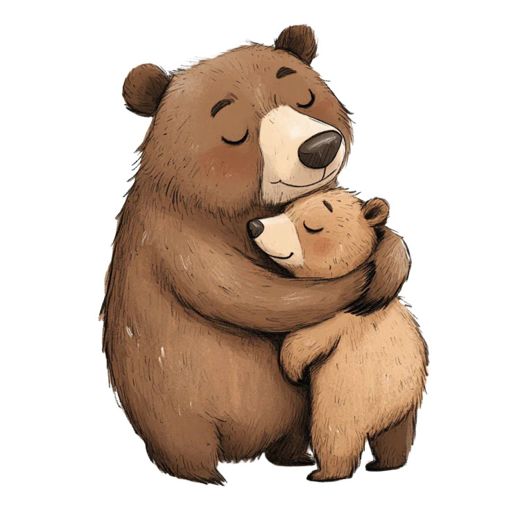 Snuggly Bear Dad Vinyl Car Decal Sticker – Waterproof & UV-Resistant 8"