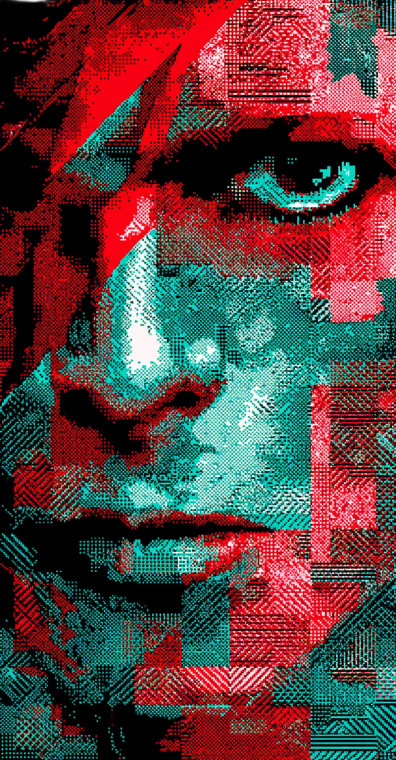 Ziggy Stardust Pixel Vinyl Car Decal Sticker – Waterproof & UV-Resistant 8"