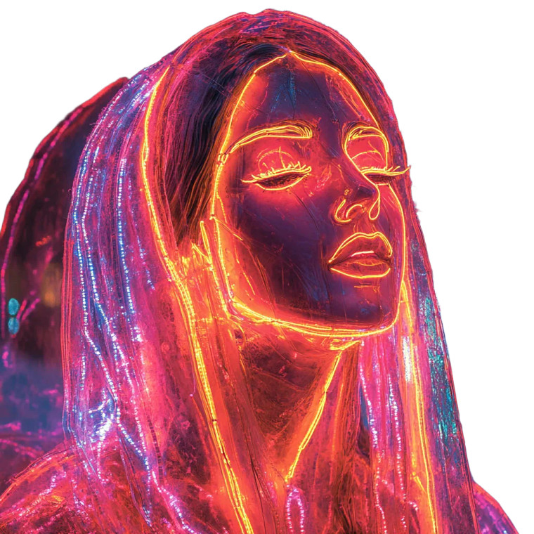 Neon Madonna Vinyl Car Decal Sticker – Waterproof & UV-Resistant 8"