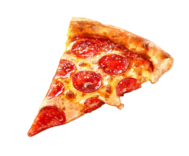 Vintage Pizza Slice Vinyl Car Decal Sticker – Waterproof & UV-Resistant 8"