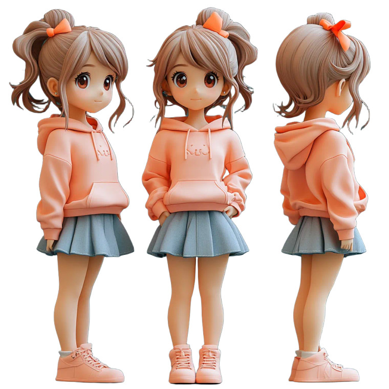 Cute Blind Box Girl Vinyl Car Decal Sticker – Waterproof & UV-Resistant 8"