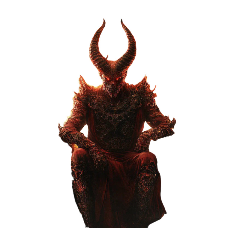 Infernal God Vinyl Car Decal Sticker – Waterproof & UV-Resistant 8"