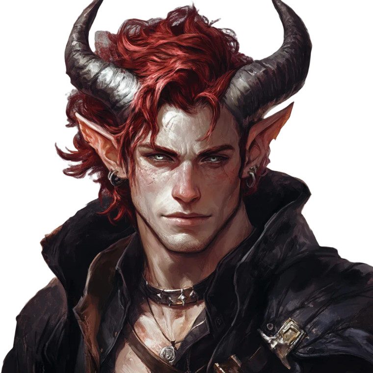 Tiefling Character V3 Vinyl Car Decal Sticker – Waterproof & UV-Resistant 8"