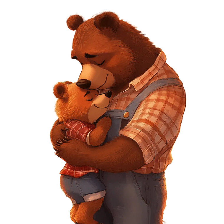 Bear King Dad Vinyl Car Decal Sticker – Waterproof & UV-Resistant 8"