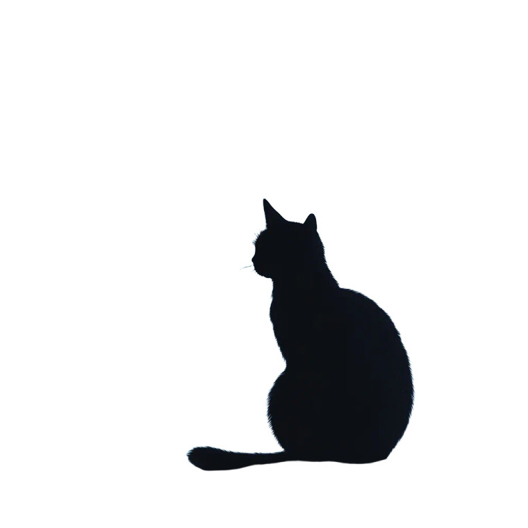 Moonlit Cat Vinyl Car Decal Sticker – Waterproof & UV-Resistant 8"