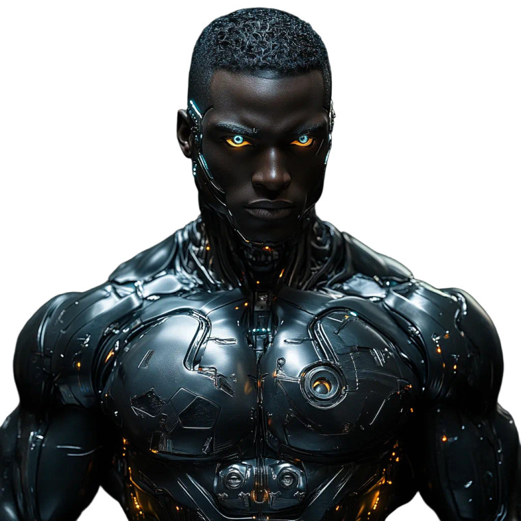 Dangerous Cyborg Bodybuilder Vinyl Car Decal Sticker – Waterproof & UV-Resistant 8"