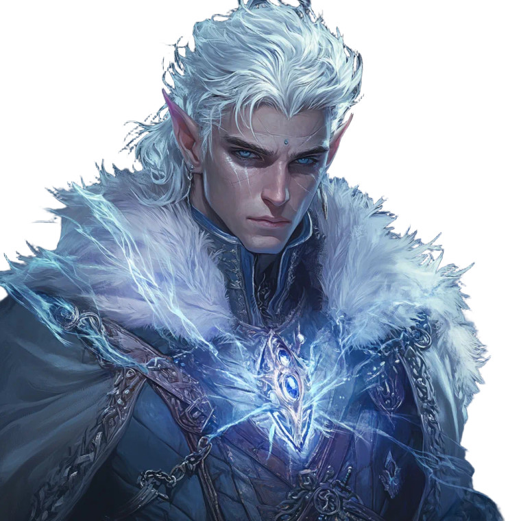 Frost Sorcerer Elf Vinyl Car Decal Sticker – Waterproof & UV-Resistant 8"