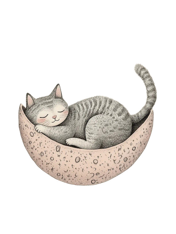 Sleeping Cat Moon V4 Vinyl Car Decal Sticker – Waterproof & UV-Resistant 8" Sleeping Cat Moon V4 Vinyl Car Decal Sticker – Waterproof & UV-Resistant 8"