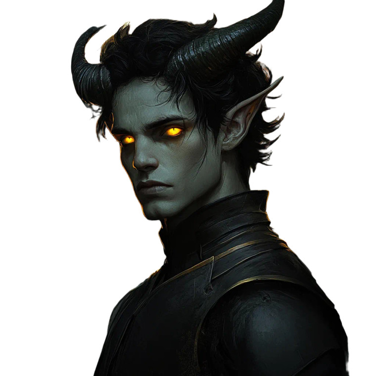 Tiefling Rogue Halo Vinyl Car Decal Sticker – Waterproof & UV-Resistant 8"