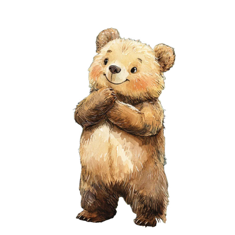 Smiling Bear Vinyl Car Decal Sticker – Waterproof & UV-Resistant 8"