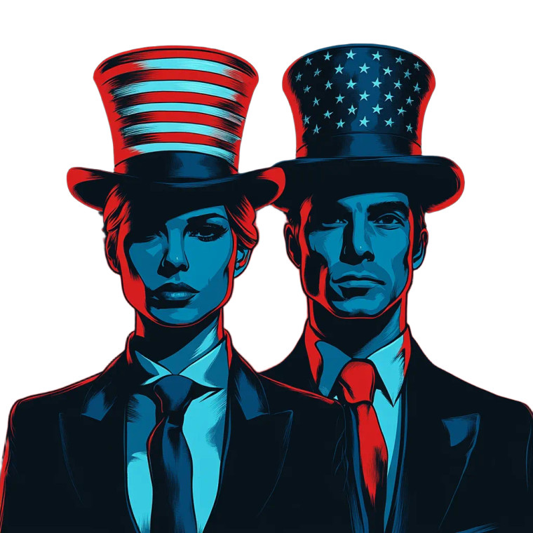 Flag Hat Silhouettes Vinyl Car Decal Sticker – Waterproof & UV-Resistant 8"