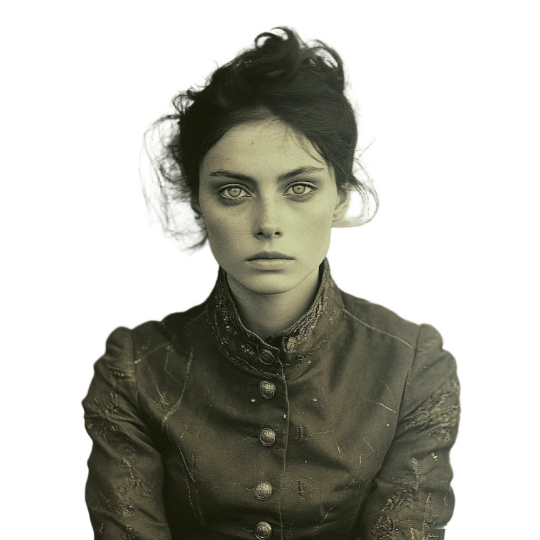 Ghostly Victorian Portrait Vinyl Car Decal Sticker – Waterproof & UV-Resistant 8"