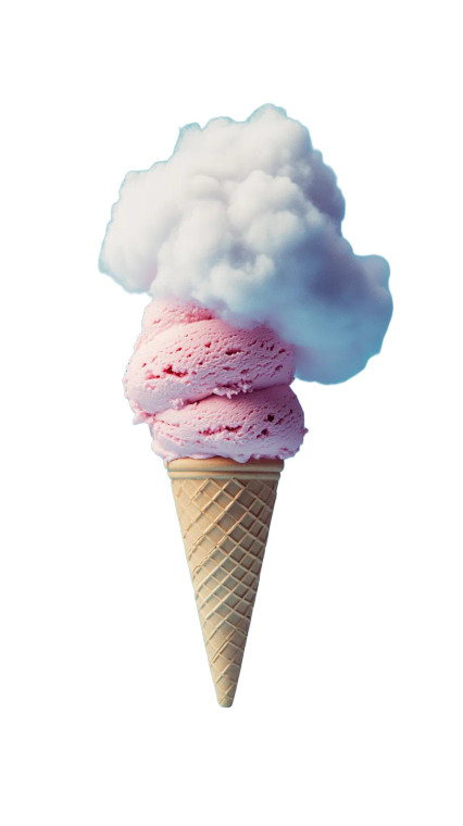 Pink Cloud Cone V2 Vinyl Car Decal Sticker – Waterproof & UV-Resistant 8"