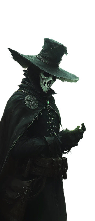 Plague Doctor Artwork Vinyl Car Decal Sticker – Waterproof & UV-Resistant 8"