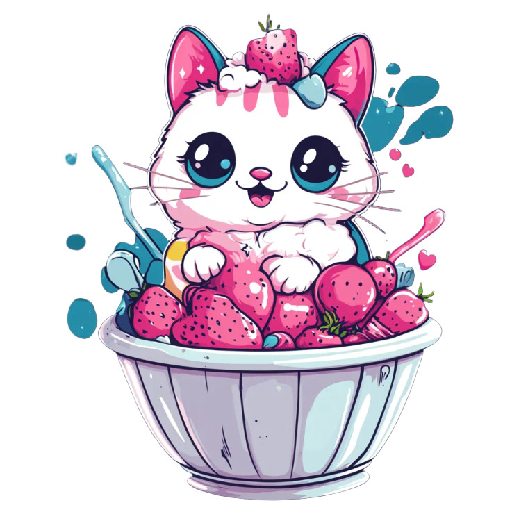 Kawaii Tshirt Design Vinyl Car Decal Sticker – Waterproof & UV-Resistant 8"