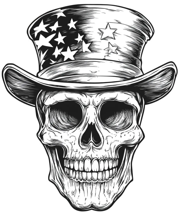 Sugar Skull Top Hat Vinyl Car Decal Sticker – Waterproof & UV-Resistant 8"