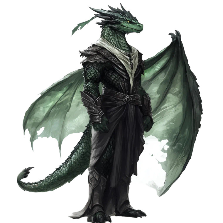 Emerald Dragonborn Vinyl Car Decal Sticker – Waterproof & UV-Resistant 8"