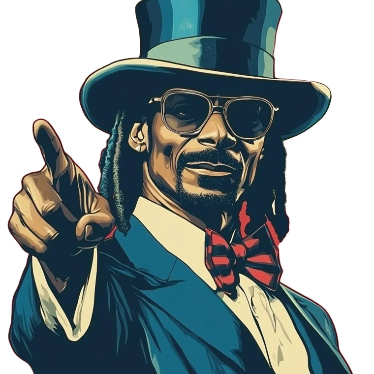 Snoop Dogg As Uncle Sam Vinyl Car Decal Sticker – Waterproof & UV-Resistant 8"