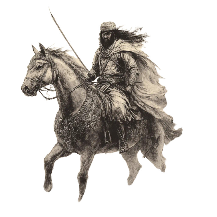 Arabian Cavalry Warrior Vinyl Car Decal Sticker – Waterproof & UV-Resistant 8"