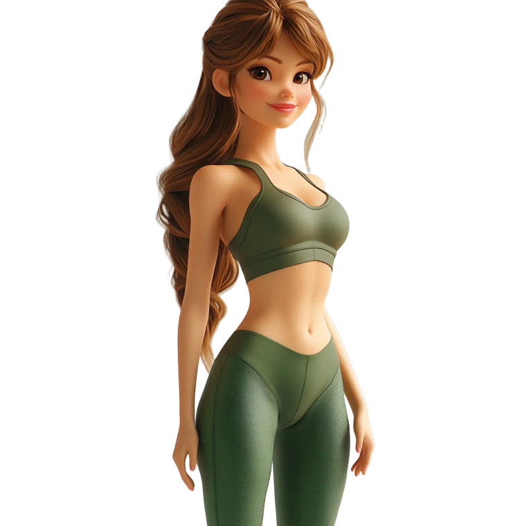 Happy Green Woman Vinyl Car Decal Sticker – Waterproof & UV-Resistant 8"